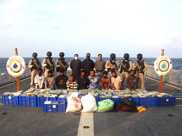 Indian Navy intercepts Sri Lankan-flagged vessels in Arabian sea (Photo/ANI)