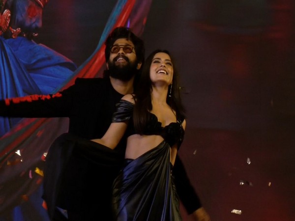 Actors Rashmika Mandanna and Allu Arjun (Image source: ANI)