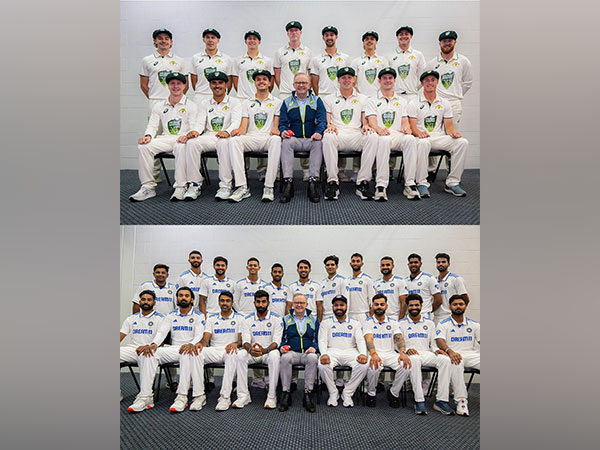 Australian Prime Minister Anthony Albanese with Prime Ministers XI and Team India. (Picture: X/@AlboMP)