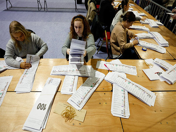 Electoral workers count ballot papers at the Royal Dublin Society (RDS) count centre in Dublin (Image Credit: Reuters)