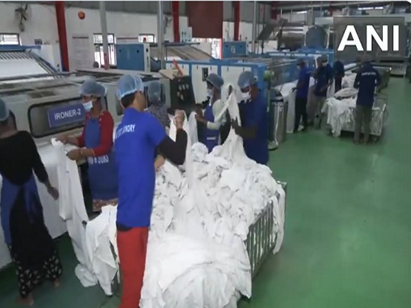 Northeast Frontier Railway set up new laundry facility in Guwahati (Photo/ANI)