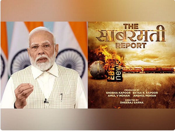 Prime Minister Narendra Modi (File Photo/ANI), The Sabarmati Report poster (Photo/Instagram@vikrantmassey)
