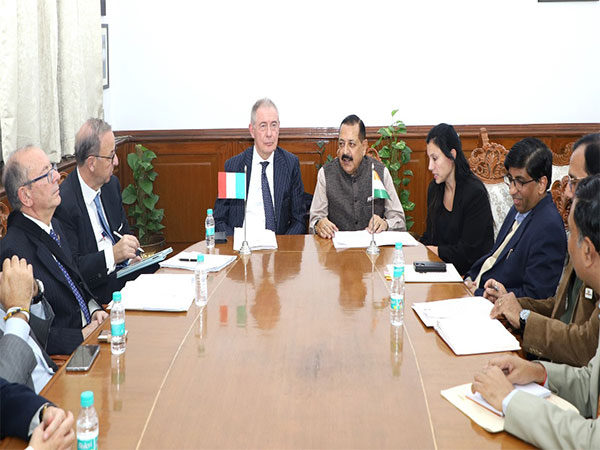 Italian delegation led by senior minister Adolfo Urso meeting Union Minister Jitendra Singh (Photo/ X@DrJitendraSingh)