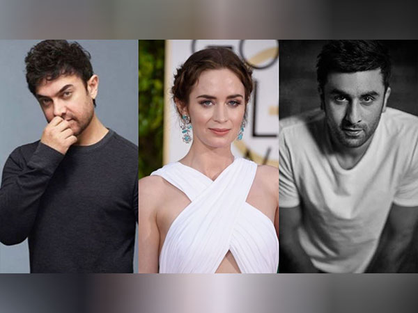 Aamir Khan, Emily Blunt, Ranbir Kapoor (Photo/Instagram/@aamirkhan, @goldenglobes. @iffi)