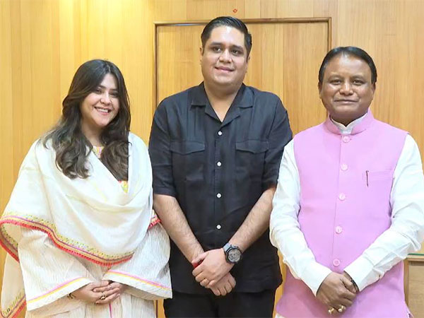 Producer Ektaa Kapoor and Odisha CM Mohan Charan Majhi ( Department of Information & Public Relations, Odisha)