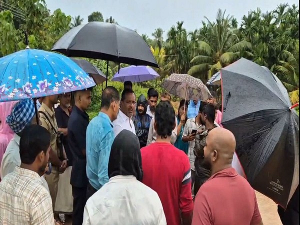 Cyclone Fengal Karnataka Assembly Speaker UT Khader visits rain affected areas in Mangaluru (Photo/ANI)