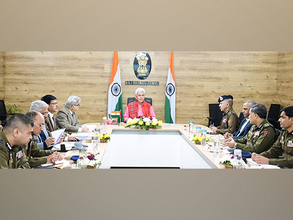 Jammu and Kashmir Lieutenant Governor Manoj Sinha during a meeting.(Pic/