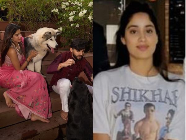 Janhvi Kapoor wears customised T-Shirt/ Janhvi Kapoor with her rumoured boyfriend Shikhar Pahariya (Image source: Instagram/@CourtyardbyMarriottNashik/janhvikapoor)