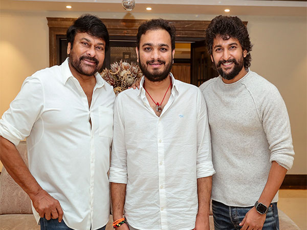Nani with Chiranjeevi and Srikanth Odela  (Image source:X)