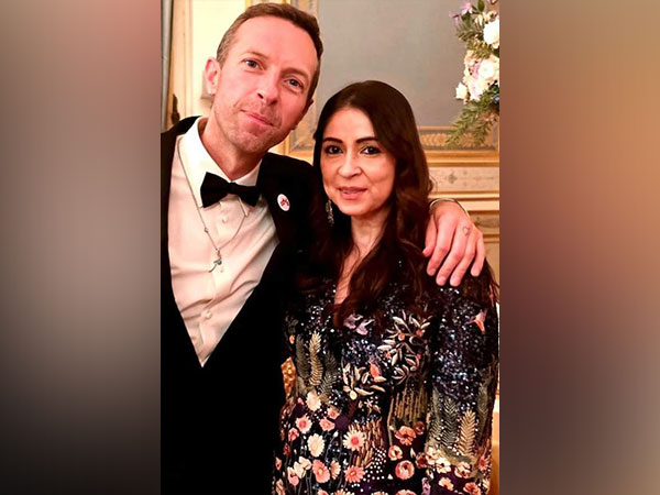 Chris Martin with Bhavana Pandey (Image source: Instagram)