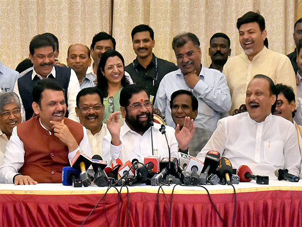 Leaders of Mahayuti at a press conference (Photo/ANI)