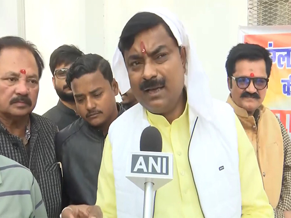 A Congress member participating in the peace prayers. (Photo/ ANI)