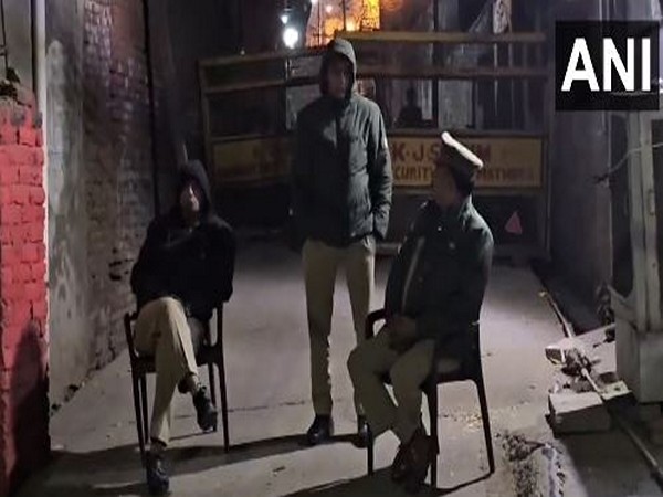 Security heightened outside the Shahi Eidgah in Mathura (Photo/ANI)