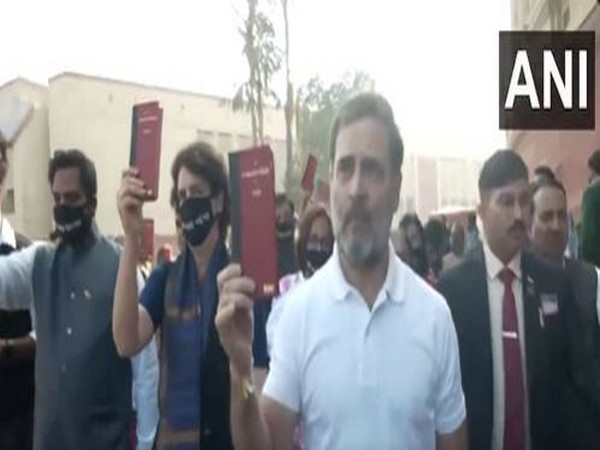 Lok Sabha Leader of Opposition Rahul Gandhi and Wayanad MP Priyanka Gandhi Vadra (Photo/ANI)