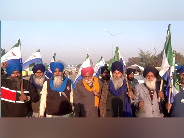 Visual of the protesting farmers (Photo/ANI)