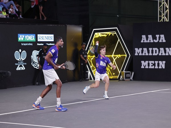 Rohan Bopanna and Arthur Fery in action in the Men's Doubles. (Picture: TPL)