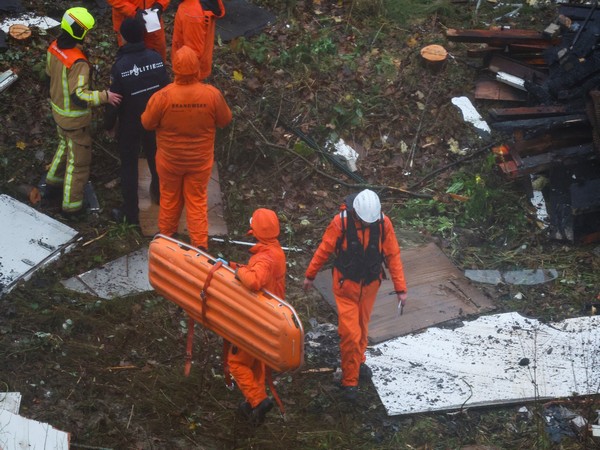 Emergency personnel work at the site of an explosion in a residential area in The Hague (Image credit: Reuters)