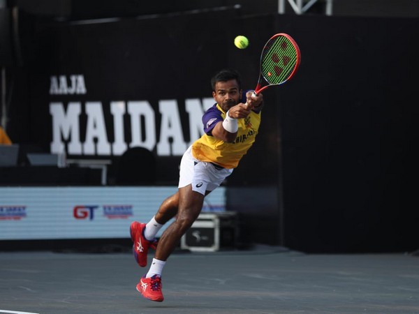 Sumit Nagal in action. (Picture: TPL)