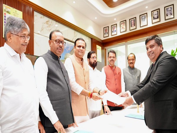 BJP MLA Rahul Narwekar files nomination for Speaker of state assembly (Photo/ANI)