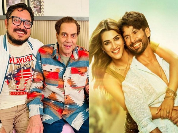 Director Amit Joshi with Dharmendra, A still from the poster of 'Teri Baaton Mein Aisa Uljha Jiya' (Photo/Instagram/@real.amitjoshi)