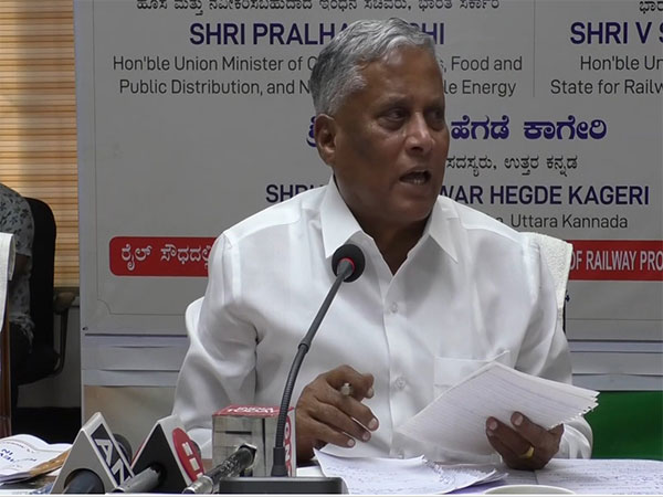 Union Minister of state for railways V Sommana (Photo/ ANI)