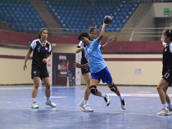 Indian handball team in action. (Photo- Asian Handball Federation)