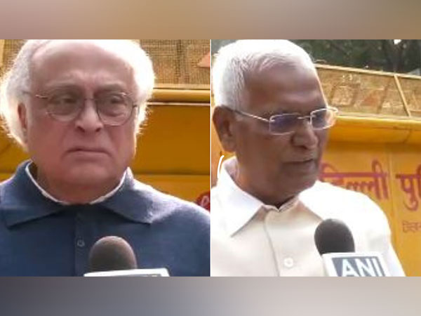Congress leader Jairam Ramesh and CPI leader D Raja  (File Photo/ANI)