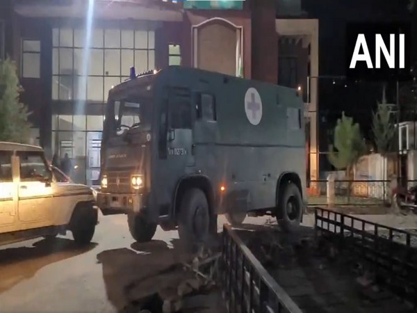 Mortals remains of Havaldar Varikunta being brought to the hospital (Photo/ANI)