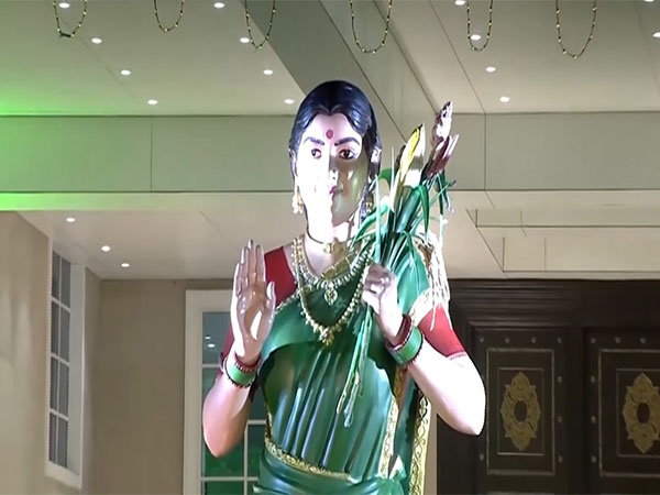 Statue of Telangana Thalli unveiled by CM Revanath Reddy (Photo/ANI)