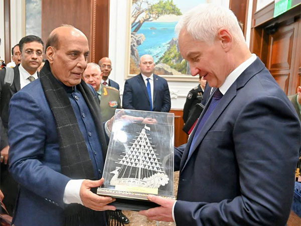 Defence Minister Rajnath Singh along with his Russian counterpart Andrei Belousov. (Photo/X@rajnathsingh)