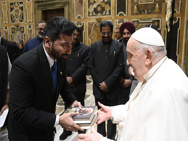 BJP Spokesperson ANil K Antony meets Pope Francis in Vatican City, presenting works on PM Modi’s leadership. (Photo: X/ @anilkantony)