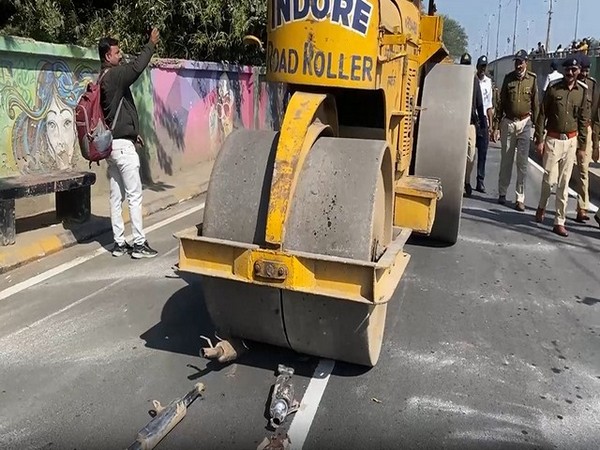 Silencers being bulldozed (Photo / ANI)