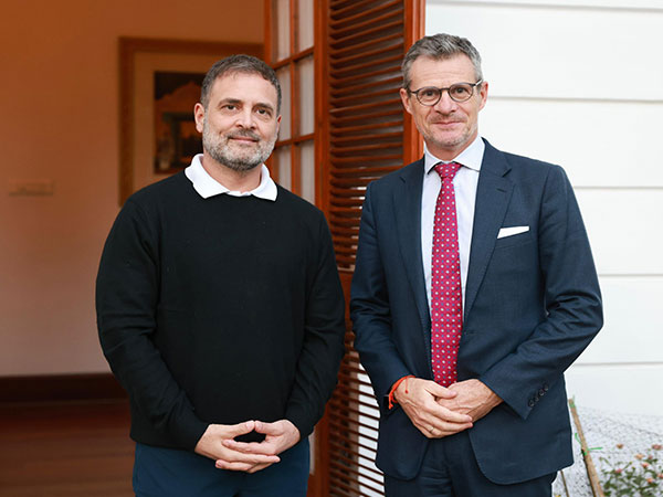Rahul Gandhi and EU envoy Herve Delphin (Photo/@EUAmbIndia)