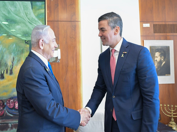 Paraguayan President Santiago Pena and Israeli PM Benjamin Netanyahu (Photo/@netanyahu)