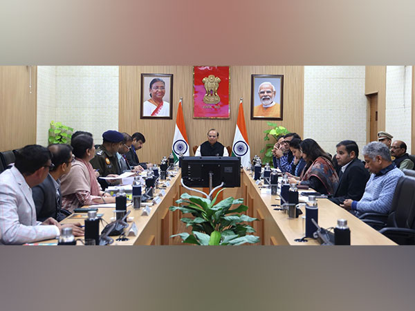 Delhi Lieutenant Governor, VK Saxena during a meeting (Pic/LG Office)