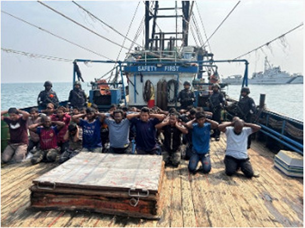 Visuals of Indian Coast Guard with apprehended Bangladeshi fishermen (Photo/Indian Coast Guard)