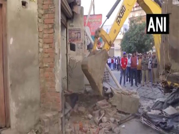 Visual of bulldozer action in Sambhal (Photo/ANI)
