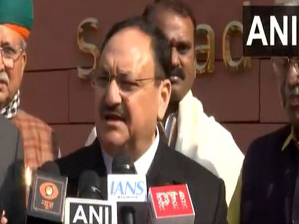 Leader of Rajya Sabha and BJP chief JP Nadda (Photo/ANI)