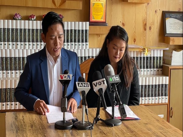 Tibetan activists address the media (Image/ANI)