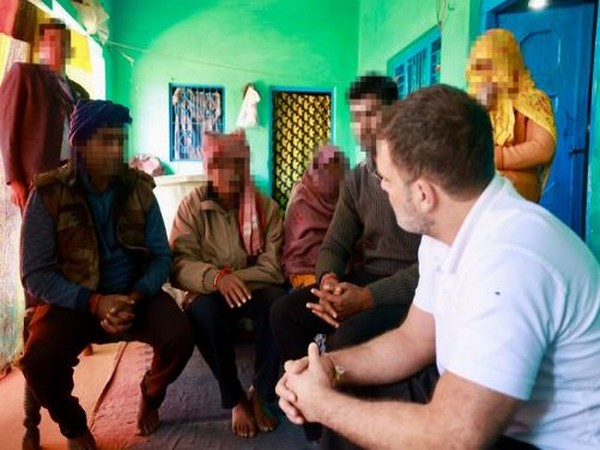 Rahul meets family of 2020 Hathras crime victim (Photo/X: @RahulGandhi)