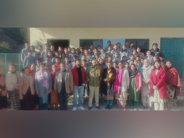 Road safety awareness program organized at Govt Senior Secondary School (Photo/ANI)