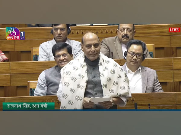Rajnath Singh in Lok Sabh (Photo/ANI)
