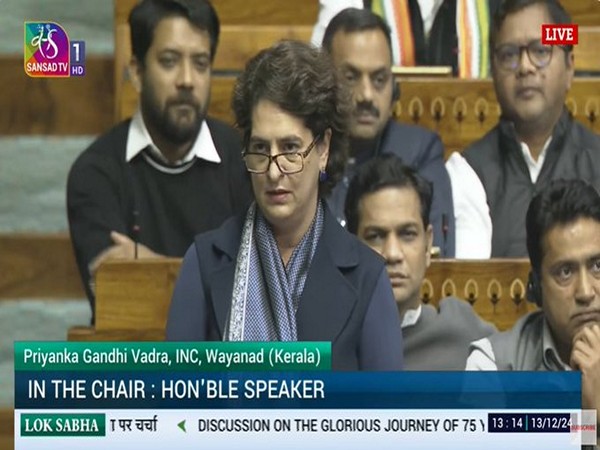 Congress leader and Wayanad MP Priyanka Gandhi (Photo/Sansad TV)
