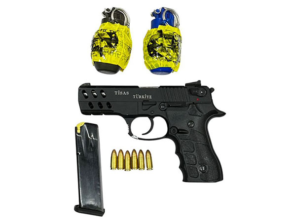 Two hand grenades, a revolver, ammunition and a motorbike have been found.(Photo/@DGPPunjabPolice)