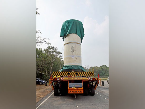First solid motor segment moved from the production plant to the launch complex(Pic/@isro)