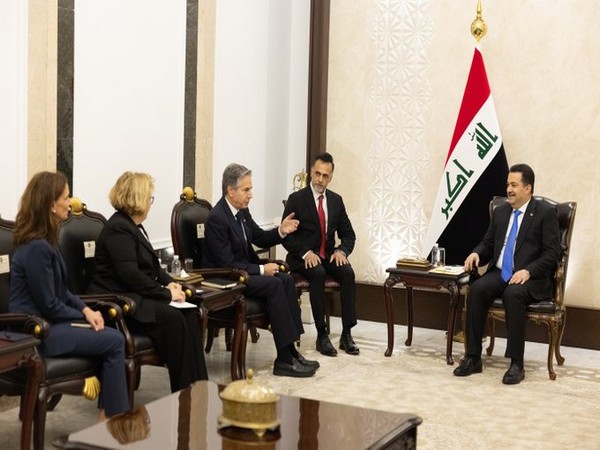US Secretary of State Antony Blinken meets  Iraq's Prime Minister (Photo/X@SecBlinken)