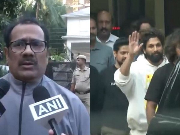 Writer Chinni Krishna, Allu Arjun (Photo/ANI)