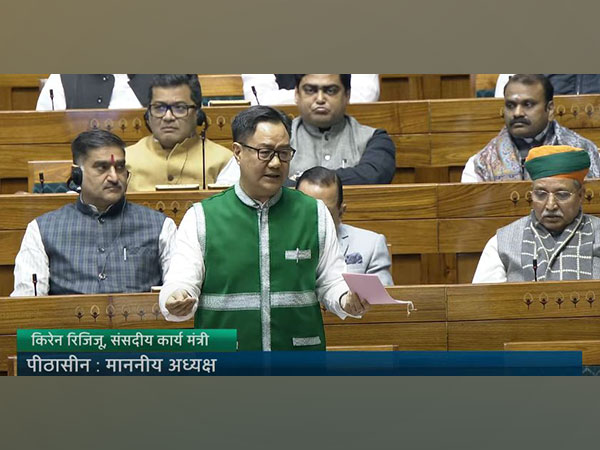Union Parliamentary Affairs Minister Kiren Rijiju. (Photo courtesy: Sansad TV)
