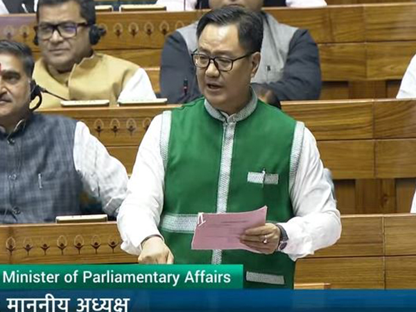 Union Parliamentary Affairs Minister Kiren Rijiju. (Photo courtesy: Sansad TV)