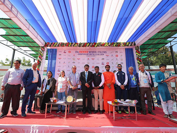 Dignitaries and organizers at the inauguration of the 23rd National Athletics Championship for the Blind 2024. (Picture: Usha International)